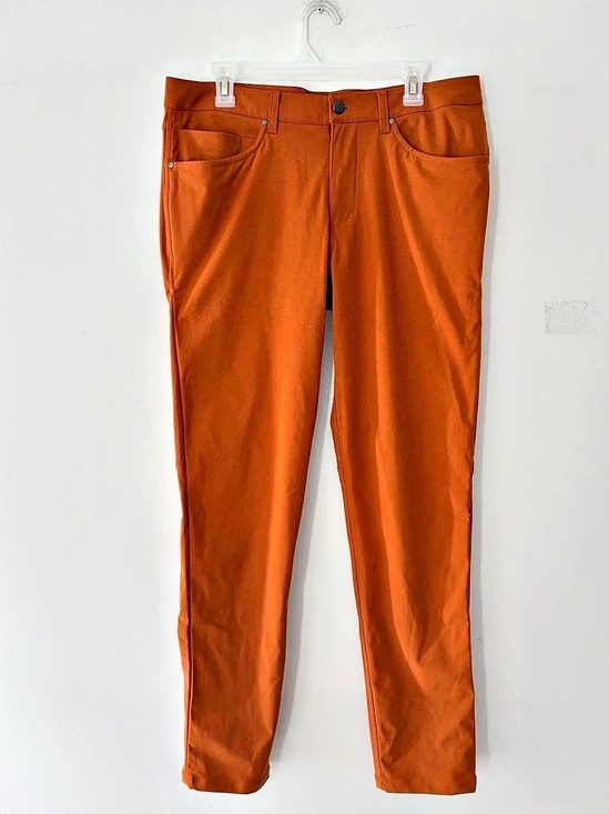 lululemon athletica Other - Lululemon ABC Slim Fit Performance Stretch Warpstreme Mens Orange Pants Size 34